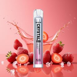 SKE Crystal BAR 600 Engangs Vape Jordbær Smell (0%/2% Nikotin, 500mAh, 600 Puff) Norge Grossist