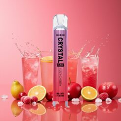SKE Crystal BAR 600 Engangsvaper Fizzende Kirsebær 0%/2% Nikotin 500mAh 600 Puff Norge Grossist