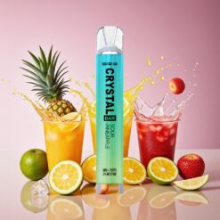 SKE Crystal BAR 600 Norge grossist – Engangsvaper med Sur Ananas Is – 0%/2% Nikotin, 500mAh, 600 Puff