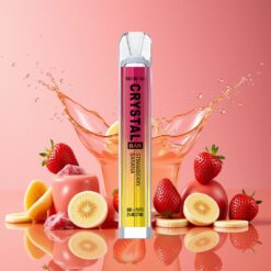 SKE Crystal BAR 600 Norge grossist: Jordbær & Banan (0%/2% Nikotin, 500mAh, 600 Puffs, 2.0ml)