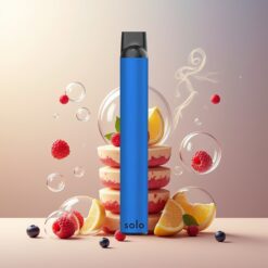 Solo 1000 Puffs Engangs Vape Blåbær Bringebær Norge grossist – 3,5ml, 550mAh, Mesh Coil