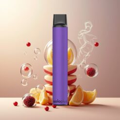 Solo Plus 2800 Puffs Brukbart Vape Bærsmak Norge Grossist – Mesh Coil, 6,5ml, 950mAh