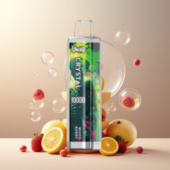 UWIN Crystal 10000 Puffs Engangs Vape Blandet Bær Norge Grossist – 0/2/3/5% Nikotin, 18ml, 650mAh, Type-C, RGB-lys