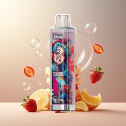 UWIN Crystal 10000 Puffs Norge Grossist Disposable Vape Jordbær Is – 18ml, 650mAh, Type-C, RGB-lys