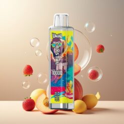 UWIN Crystal 10000 Puffs Norge Grossist - Fersken Bær (Peach Berry) - 0%/2%/3%/5% Nikotin - 18ml - 650mAh - Type-C - RGB Lys