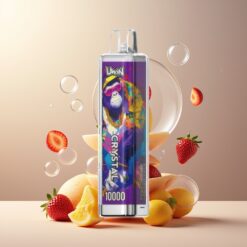 UWIN Crystal 10000 Puffs Norge Grossist – Jordbær Drue – 0%/2%/3%/5% Nikotin – 18ml – Type-C Lading – RGB Lys