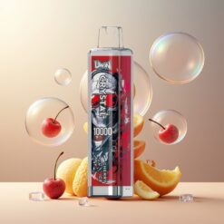UWIN Crystal 10000 Puffs Norge Grossist – Kirsebær Is, 18ml, 650mAh, Type-C, 0.8 Ohm mesh, RGB-lys
