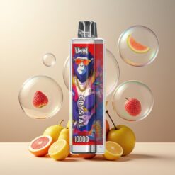 UWIN Crystal 10000 Puffs Norge Grossist – Opptil 10,000 puff, 18ml, 0.8 Ohm mesh coil, RGB-lys, Type-C-lading