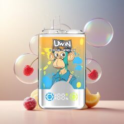 UWIN Crystal Twins 40000 Puffs Norge Grossist – Blåbær Bringebær Kirsebær Is, 2 Smaker, 850mAh, Type-C, 32ml