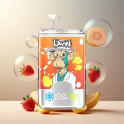 UWIN Crystal Twins 40000 Puffs Norge Grossist - Jordbær/Banana Love 66 (0-5% Nikotin, 32ml, Type-C)