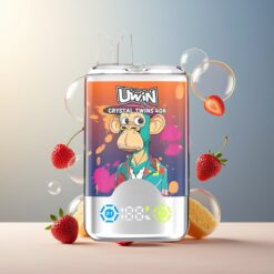 UWIN Crystal Twins 40000 Puffs Norge Grossist - Jordbær Bringebær Kirsebær Mr Blå, 32ml, Type-C, 850mAh