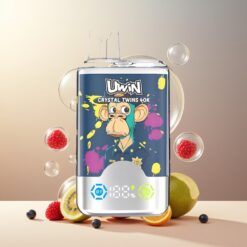 UWIN Crystal Twins 40000 Puffs Norge Grossist – Kiwi Pasjonsfrukt Guava Blåbær Bringebær – 32ml, 850mAh, Type-C, 0.6 Ohm Mesh Coil