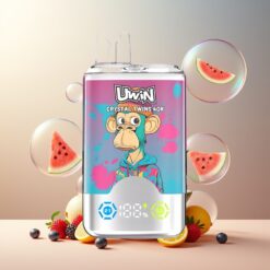 UWIN Crystal Twins 40000 Puffs Norge Grossist - Vannmelon Is & Bær, 0.6 Ohm Mesh, 850mAh, Type-C, 32ml