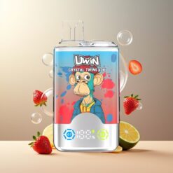 UWIN Crystal Twins 40000 Puffs Norge grossist – Jordbær Vannmelon Sitron Lime – 32ml, 850mAh, Type-C, 0.6 Ohm, 0-5% Nikotin