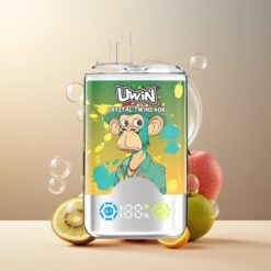 UWIN Crystal Twins 40000 Puffs Norge grossist – Kiwi Pasjonsfrukt Guava To Epler – 32ml/850mAh/Type-C