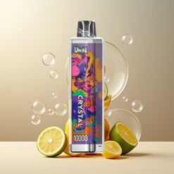 Uwin Crystal 10000 Puffs Engangs E-Pipe Sitron Lime Norge Grossist – 18ml, 0/2/3/5% Nikotin, 650mAh, Type-C, RGB-lys