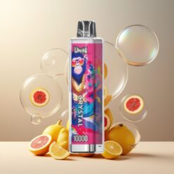 Uwin Crystal 10000 Puffs Lady Killa Norge Grossist – 18ml, 650mAh, Type-C, 0.8 Ohm Mesh Coil, RGB-lys