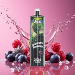Uwin Shisha Hookah Crystal 20000 Puffs Blåbær Bringebær Norge Grossist – 22ml, 650 mAh, Type-C, Mesh Coil