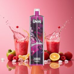 Uwin Shisha Hookah Crystal Norge Grossist 20000 Puffs 22ml 650mAh Type-C Bær Mix & Original