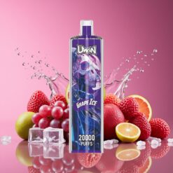 Uwin Shisha Hookah Crystal Norge Grossist 20000 Puffs Grape Is 22ml 650mAh Type-C Mesh Coil