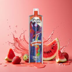 Uwin Shisha Hookah Crystal Norge Grossist 20000 Puffs Jordbær Vannmelon 22ml Type-C 650mAh Mesh Coil