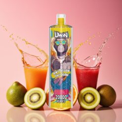 Uwin Shisha Hookah Crystal Norge Grossist 20000 Puffs Kiwi Pasjonsfrukt Guava – 0-5% Nikotin, 22ml, 650 mAh, Type-C, Mesh Coil