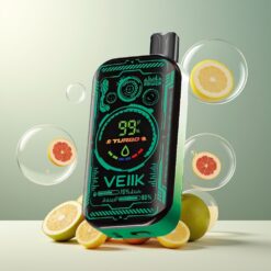 VEIIK SPACE MIST 25000 Puffs Norge grossist Disposable Vape Kjølig Mynte med 3.35 TFT SUPER SCREEN DISPLAY og DUAL MESH COIL