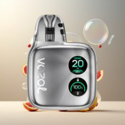 VOZOL ACE Pro Engangsvaper Is Sølv Norge grossist med 2A Hurtiglading, 1.47'' Dual Skjerm, 3-Trinns Luftstrøm, 1400mAh