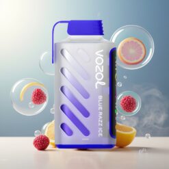 VOZOL Gear Power 20000 Puffs Norge grossist Disposable Vape Blå Bringebær Is med S.i.L.C. Tech, Dual Mesh Coil, 20mL, 5%(50mg)