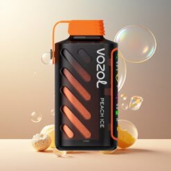 VOZOL Gear Power 20000 Puffs Norge grossist Fersken Is Disposable Vape - S.i.L.C. Tech, Dual Mesh Coil, 20mL, 5%(50mg)