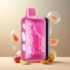 VOZOL RAVE 40000 Engangs Vape Norge grossist - Jordbær-Persikke med 1000mAh, 20/50mg/ml Nikotin, 270° Glød Design