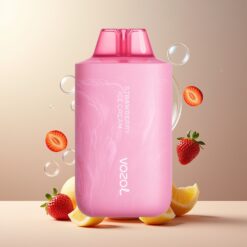 VOZOL STAR 6000/8000 V2 Engangsvaper Jordbæriskrem Norge Grossist – 65% PCR, 14/16ML, 0/20/50mg/ml Nikotin