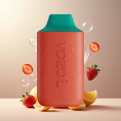 VOZOL STAR 6000 Engangs Vape Norge Grossist Jordbær Iskrem 14ML 6000 Puffs 50mg/ml Nikotin Type-C Lading 65% PCR