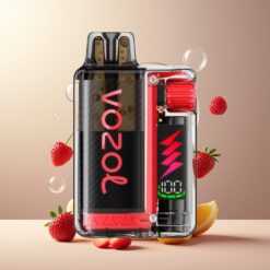 VOZOL VISTA PLUG 6000/10000 Engangsvaper Jordbær Bringebær Kirsebær Norge grossist – 26 Smaker, 4 Wattnivåer, 650mAh, Synlig E-Væske