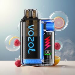VOZOL VISTA PLUG 6000/10000 Norge grossist – Blå Bringebær Is – 26 Smaker, 4 Wattnivåer, 650mAh, 0/20mg/ml Nikotin, Opptil 10000 Puff