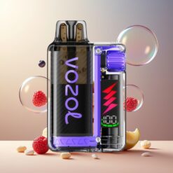 VOZOL VISTA PLUG 6000/10000 Norge grossist Disposable Vape Blåbær Sur Bringebær, 26 Smaker, 4 Wattnivåer, Skjerm, 650mAh, 0/20mg/ml Nikotin
