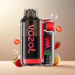 VOZOL VISTA PLUG 6000/10000 Norge grossist - Jordbær/Vannmelon, 26 Smaker, 360° FlavorFreedom, 4-Nivå Wattkontroll, Synlig E-Væske, 650mAh, 0/20mg/ml Nikotin
