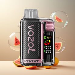 VOZOL Vista 20000 Puffs Norge Grossist – Fersken Mango Vannmelon – 2% Nikotin, 650mAh, 6-nivå Watt Justering, TPD Godkjent, MTL, Gjenopladelig