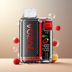 VOZOL Vista 20000 Puffs Norge grossist - Gjenoppladbar med 650mAh batteri, 2% nikotin, bringebær-vannmelon, OLED-skjerm, MCU-chip, 65% PCR