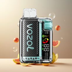 VOZOL Vista 20000 Puffs Norge grossist - Ladeskapbar e-sigarett med 650mAh batteri, 2% nikotin, sur eple-is smak, OLED-skjerm, 6-trinns effektjustering, TPD-sertifisert