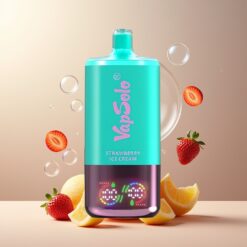 VapSolo Tripe 30000 Puffs Norge Grossist – Jordbær Iskrem – 40ml, 20/50 mg/ml, Type-C