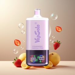 VapSolo Tripe 30000 Puffs Norge Grossist – Jordbær Vanilje Coke, 40ml, Type-C, 47 x 47 x 115mm