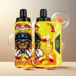 VapSolo VIKING 12000 Puffs Engangsvaper Gummy Bear Norge grossist – 22ml, 20/50 mg/ml, Type-C, LED-skjerm