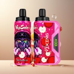 VapSolo VIKING 12000 Puffs Norge Grossist Engangs Vape Rød Eple Is 22ml 20/50 mg/ml Type-C LED