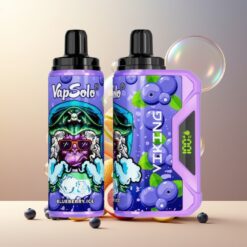 VapSolo VIKING 12000 Puffs Norge grossist Disposable Vape Blåbær – 22ml, 20/50 mg/ml, Type-C, LED-display