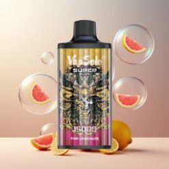 Vapsolo Super 15000 Puffs Norge Grossist – 40ml/850mAh Type-C – Super Rosa Sitron