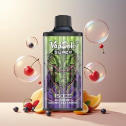 Vapsolo Super 15000 Puffs Norge Grossist – Blåbær/Kirsebær/Tranebær – 40ml, 850mAh, Type-C