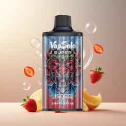 Vapsolo Super 15000 Puffs Norge Grossist – Jordbær Is – 40ml/50mg – Type-C