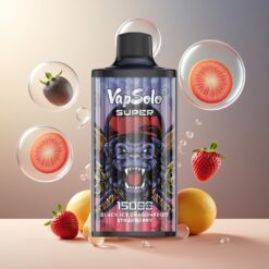 Vapsolo Super 15000 Puffs Norge Grossist Svart Is Dragefrukt Jordbær 40ml 50mg Type-C