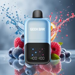 GEEKBAR 2GO Norge grossist 20ml 50000 Puffs Dual Tank Blåbær Bringebær Is 5% Nikotinsalt Oppladbar